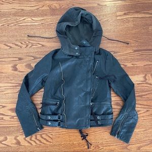 Free people we the free vegan leather jacket. NWT small
